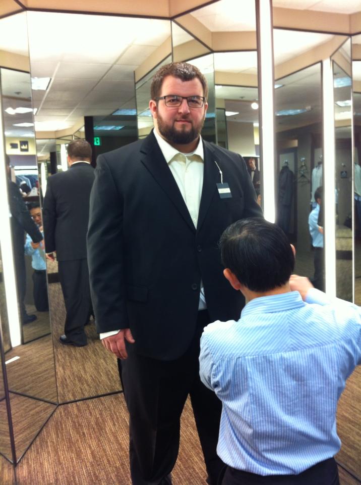 Last Sunday I got fitted for the suit I'm going to buy and wear at my wedding.